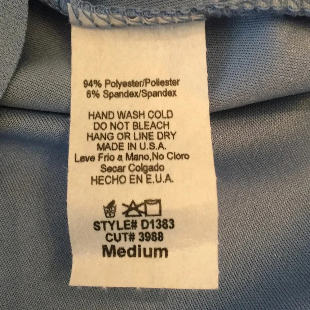 NEW*PinkBlush Blue Solid‎ Scalloped Hem Top - Picture 15 of 15